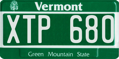 VT license plate XTP680