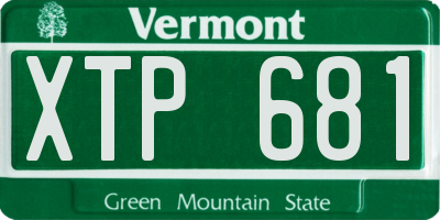 VT license plate XTP681