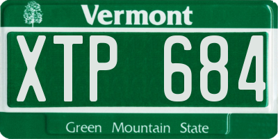 VT license plate XTP684