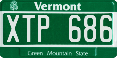 VT license plate XTP686