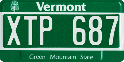 VT license plate XTP687