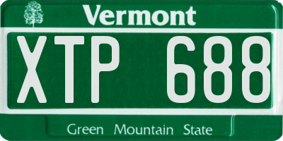 VT license plate XTP688