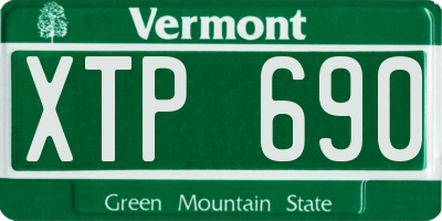 VT license plate XTP690