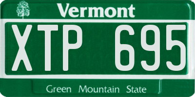 VT license plate XTP695