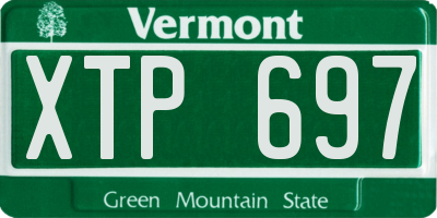 VT license plate XTP697