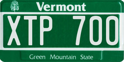 VT license plate XTP700