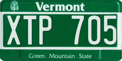 VT license plate XTP705