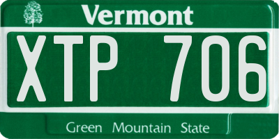 VT license plate XTP706