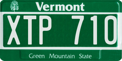 VT license plate XTP710