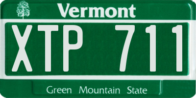 VT license plate XTP711