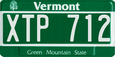 VT license plate XTP712