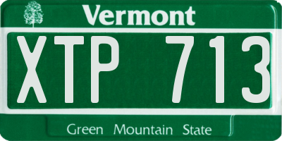 VT license plate XTP713