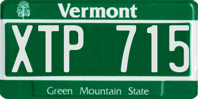 VT license plate XTP715
