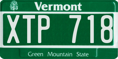 VT license plate XTP718