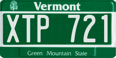 VT license plate XTP721