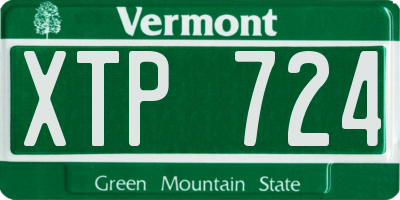 VT license plate XTP724