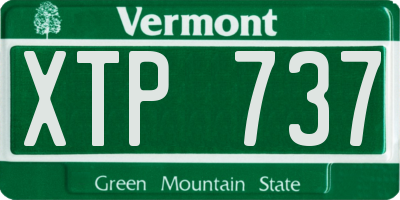 VT license plate XTP737