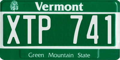 VT license plate XTP741