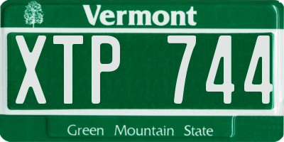 VT license plate XTP744