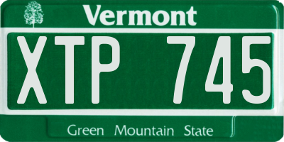 VT license plate XTP745