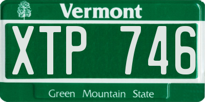 VT license plate XTP746