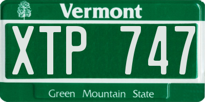 VT license plate XTP747
