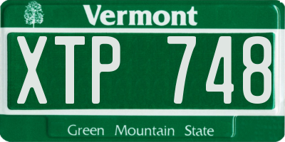 VT license plate XTP748
