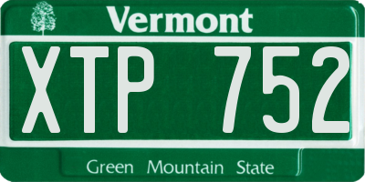 VT license plate XTP752