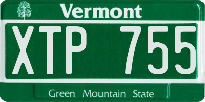 VT license plate XTP755