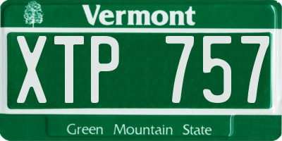 VT license plate XTP757