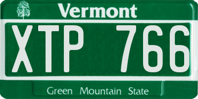 VT license plate XTP766