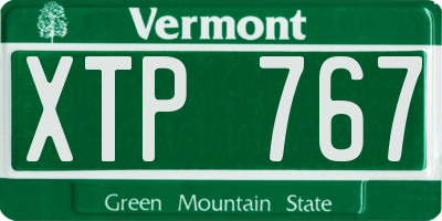 VT license plate XTP767