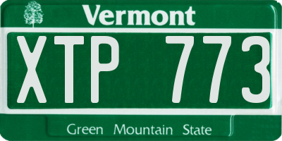 VT license plate XTP773