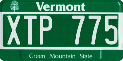 VT license plate XTP775
