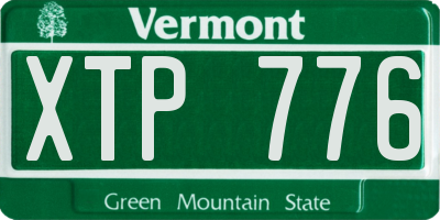 VT license plate XTP776
