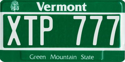 VT license plate XTP777