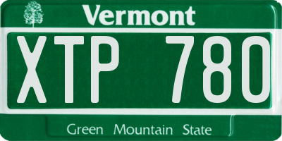 VT license plate XTP780