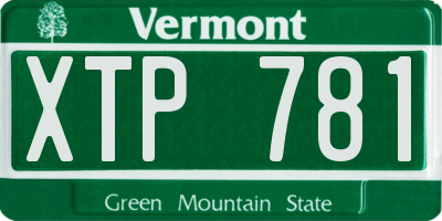 VT license plate XTP781