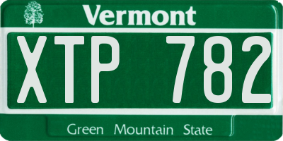 VT license plate XTP782