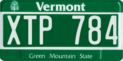 VT license plate XTP784