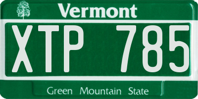 VT license plate XTP785
