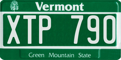 VT license plate XTP790