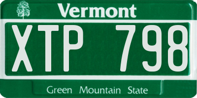 VT license plate XTP798