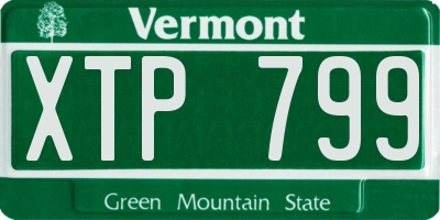 VT license plate XTP799