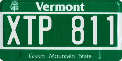 VT license plate XTP811