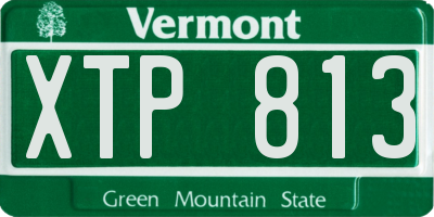 VT license plate XTP813