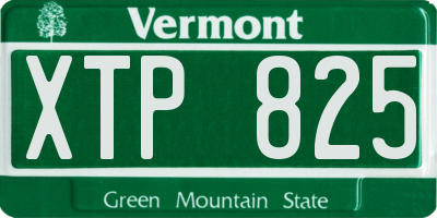 VT license plate XTP825