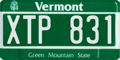 VT license plate XTP831
