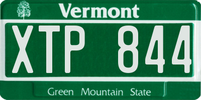 VT license plate XTP844
