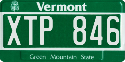 VT license plate XTP846